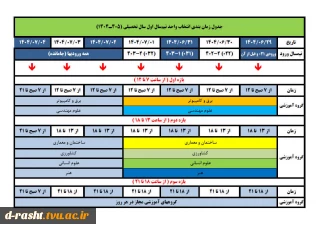 دانشجویان محترم زمانبندی انتخاب واحد و حذف و اضافه - مهر 1404 (041) دانشگاه ملی مهارت